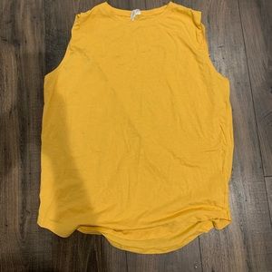 Lululemon yellow muscle tank